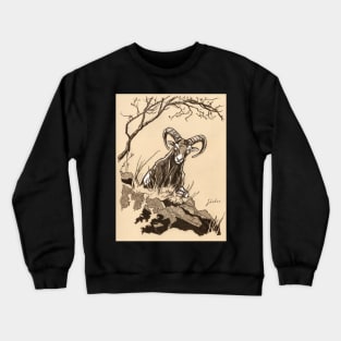 Mouflon drawing – Top attack Crewneck Sweatshirt